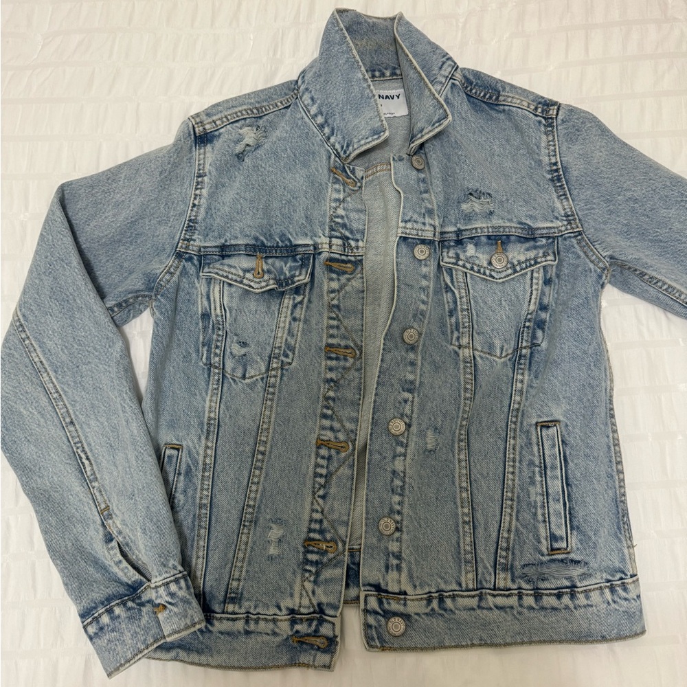 Old Navy Distressed Denim Jacket